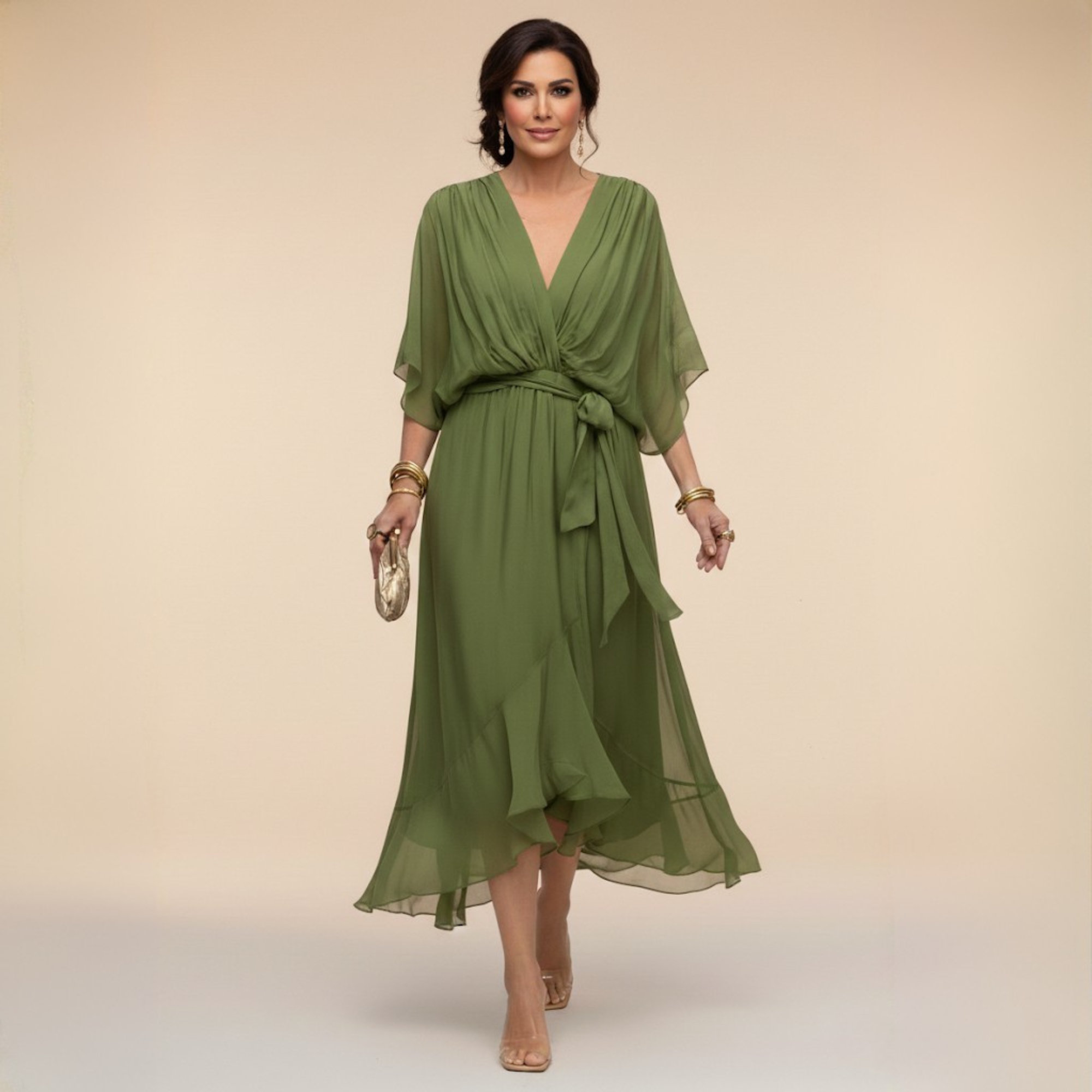 Monica — Robe longue fluide et élégante