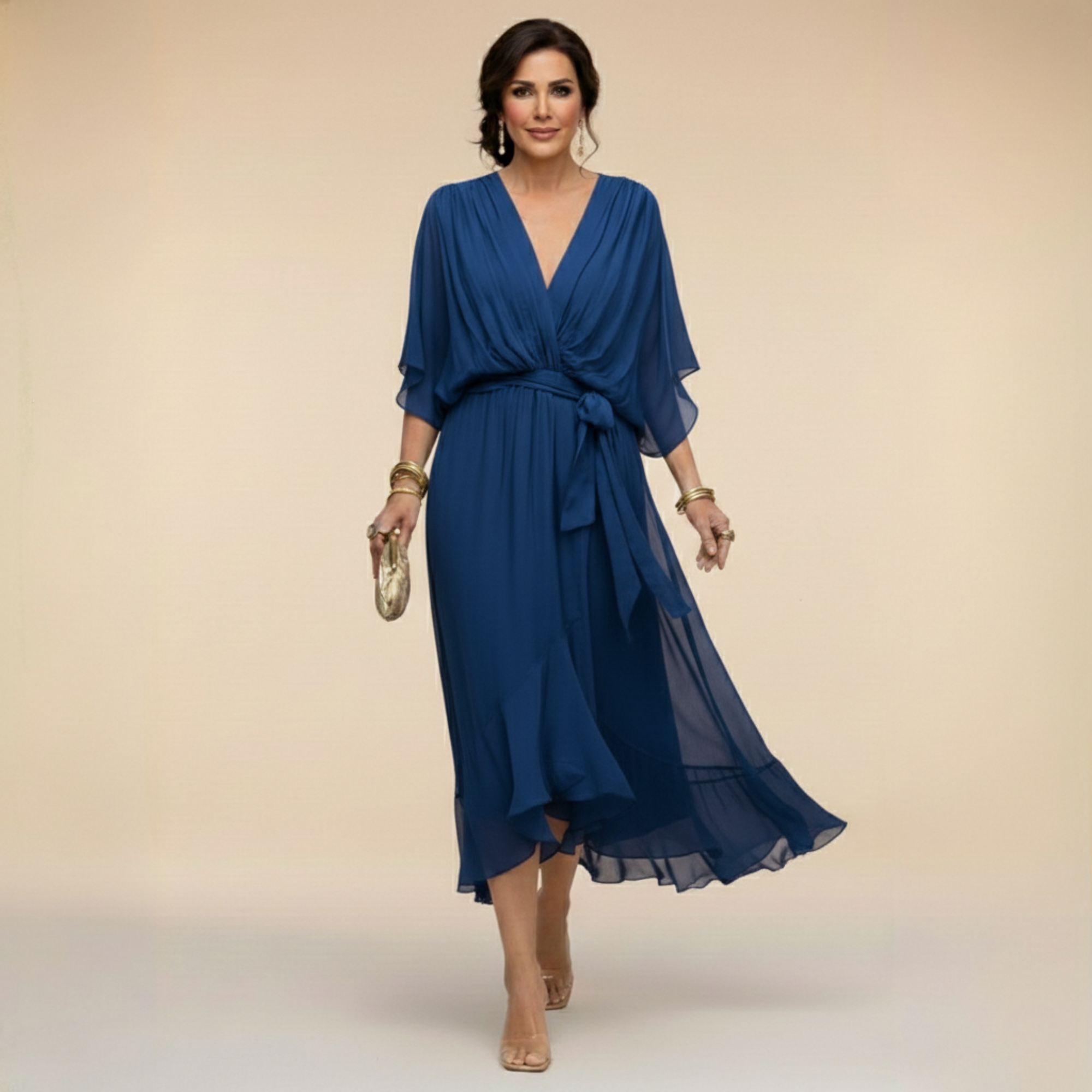 Monica — Robe longue fluide et élégante