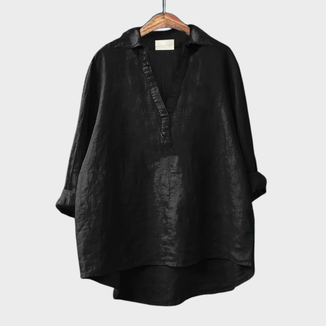 Andrea | Élégante Blouse d'Été en Lin