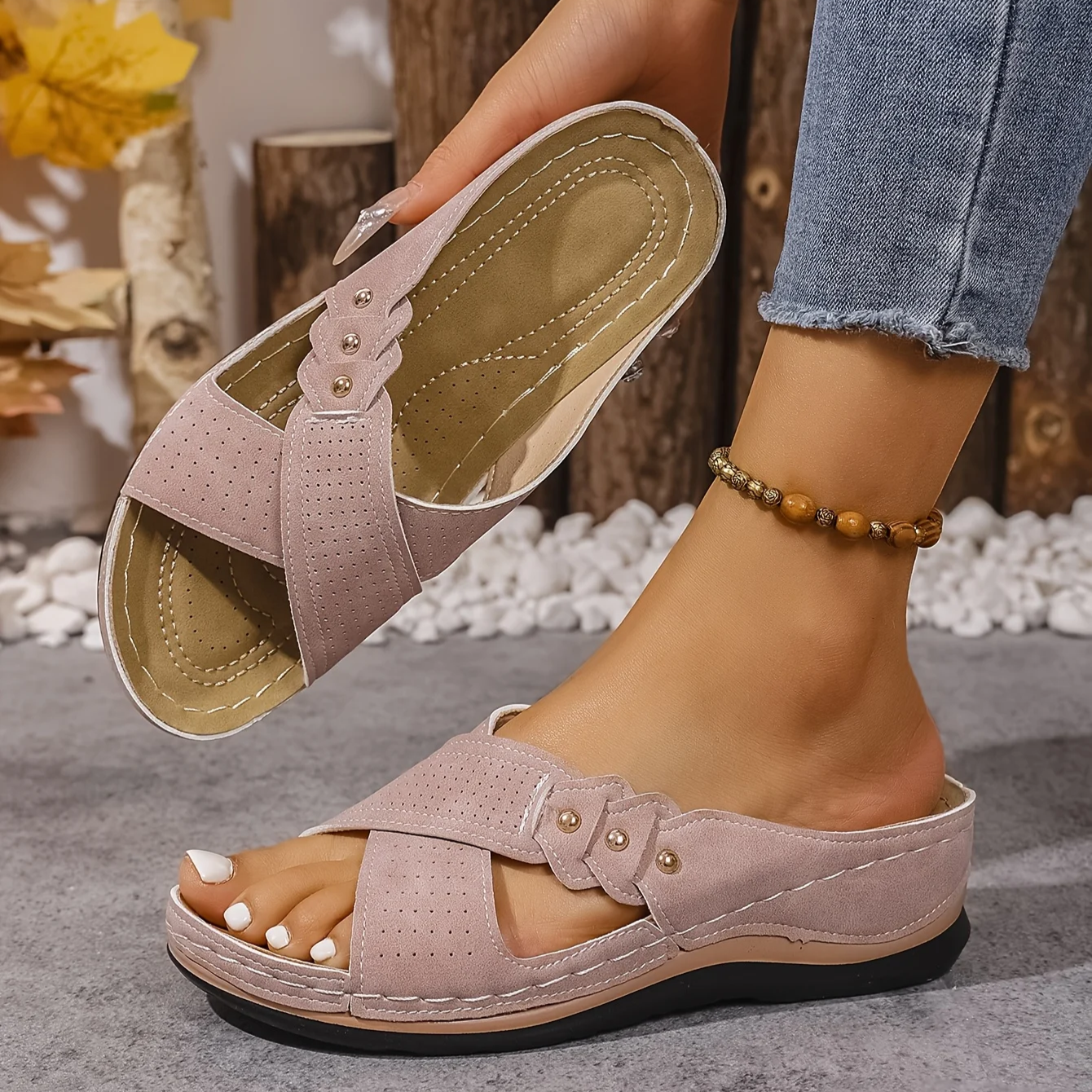 Pascalle | Sandales Wedge Orthopédiques