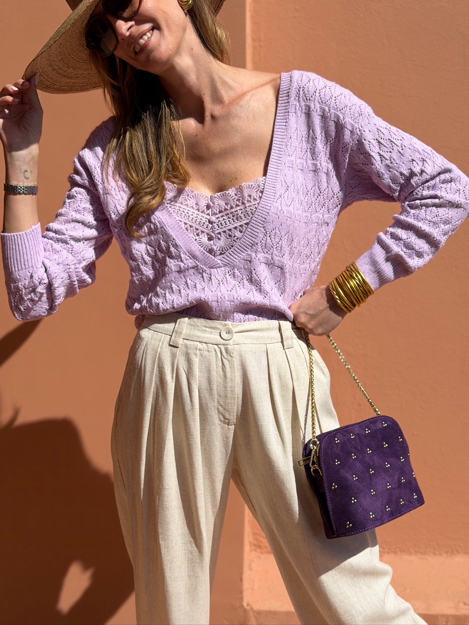 Maille Agathe - Violet