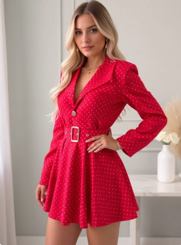 Colette™ - Robe ceinturée élégante confortable quotidienne