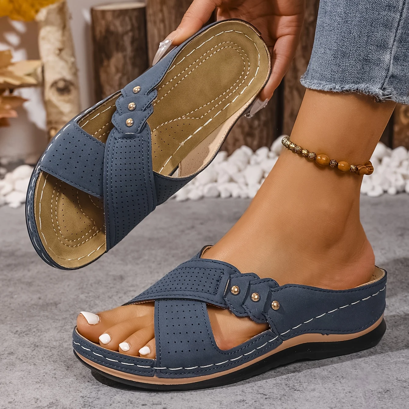 Pascalle | Sandales Wedge Orthopédiques