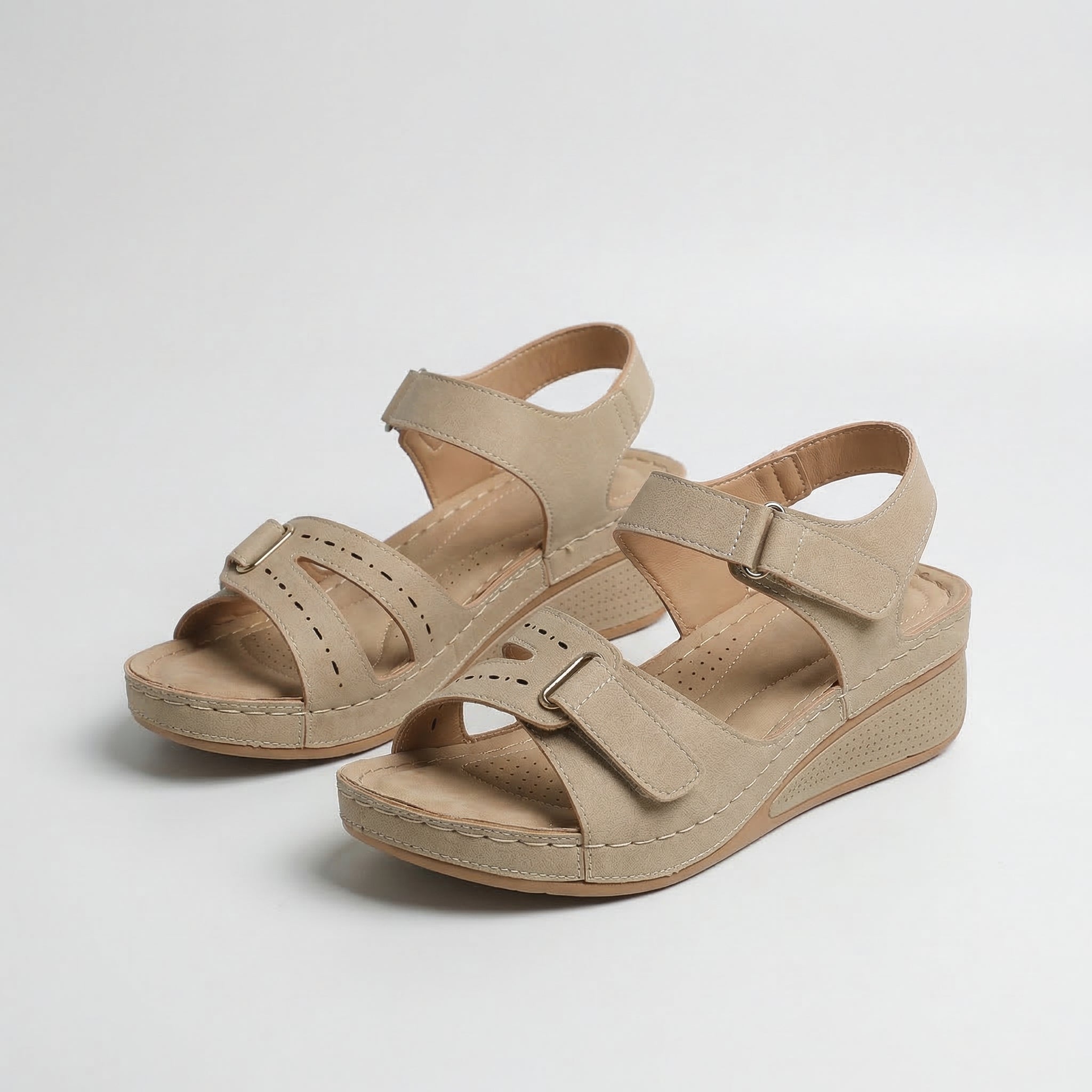 Sandy - Sandales orthopédiques confortables à talon compensé