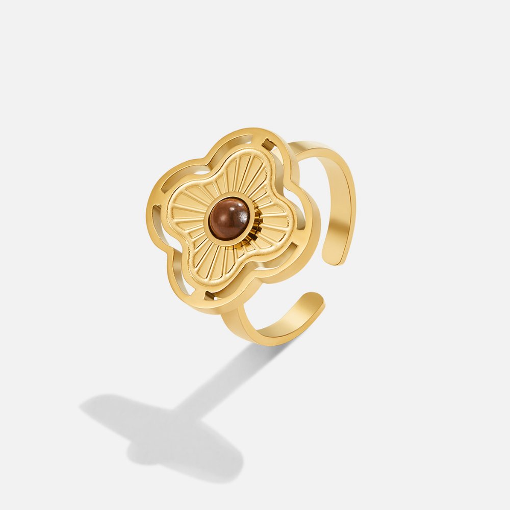 Bague porte-bonheur en œil de tigre