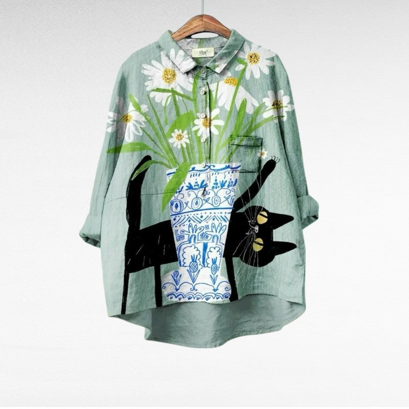 Alice | Élégante Blouse d'Été en Lin