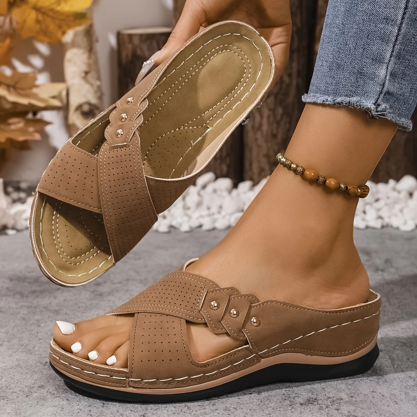 Pascalle | Sandales Wedge Orthopédiques