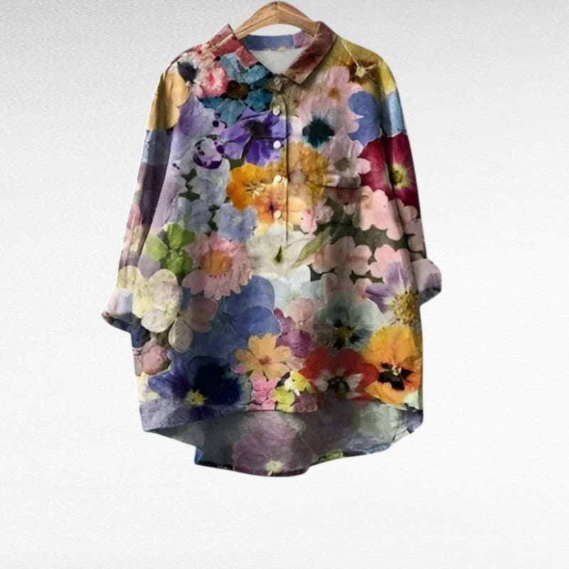 Élodie | Blouse Élégante d'Été en Lin