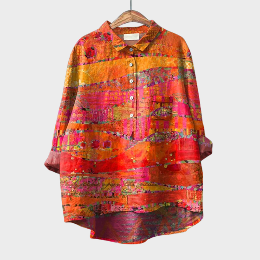 Catherine | Élégante Blouse d'Été en Lin