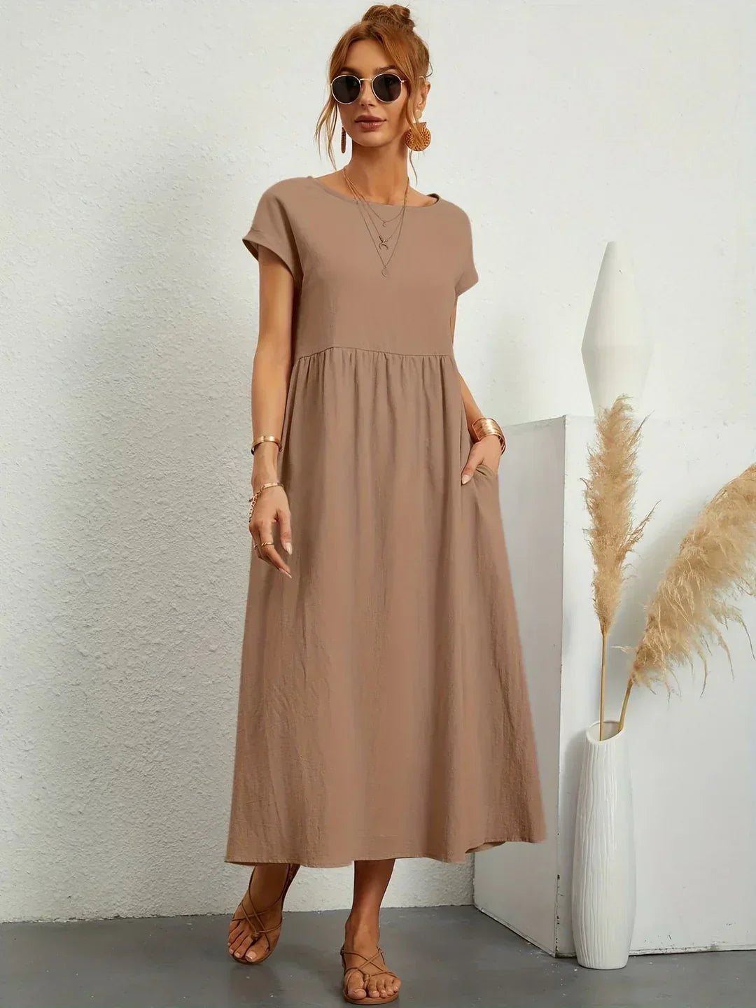 Gabrielle™ — Robe midi fluide élégance intemporelle