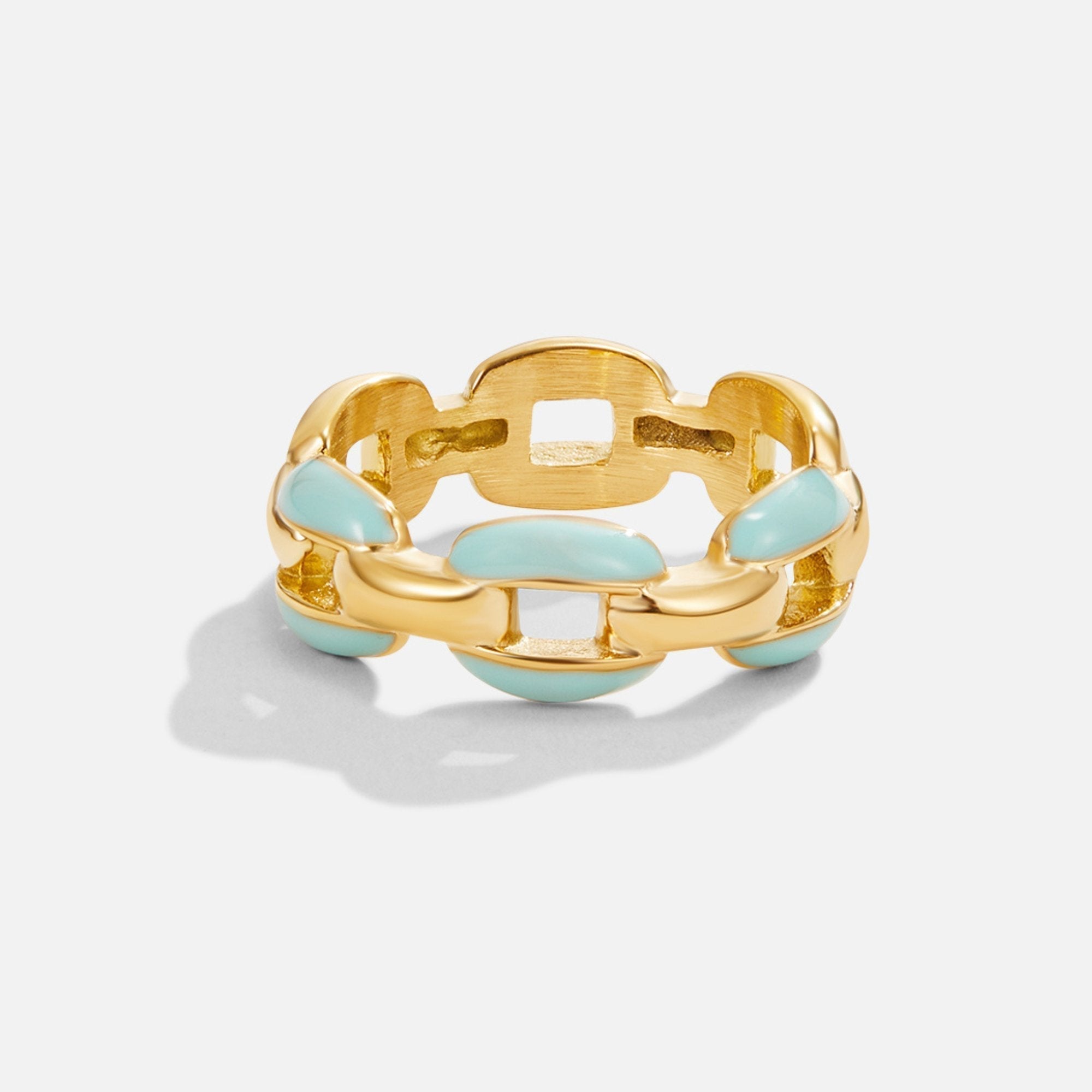 Bague Kettenring Bleue Reya